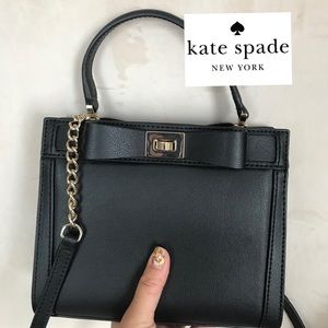 Kate Spade crossbody chain purse black bowtie